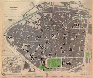 Map of Brussels.