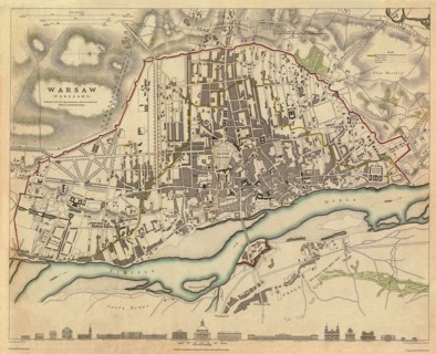 Map of Warsaw.