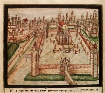 Depiction of the Temple and the City of Jerusalem.