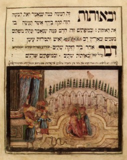 Moses and Aaron before Pharaoh.