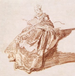 Young Woman Seated Holding a Musical Score.