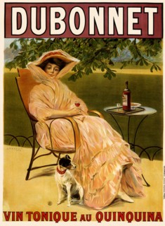 Woman with Wine and Dog.