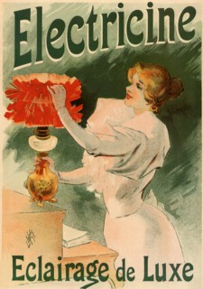 Poster Advertisement for Electric Lamps.