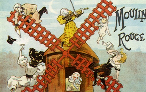 Advertisement for the Moulin Rouge.