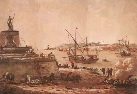 View of the Port of Valletta in Malta.