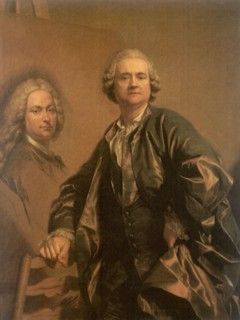The Artist with a Portrait of his Father.