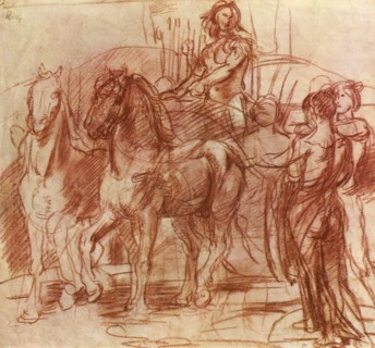 Chariot and Pair and Group of Women.