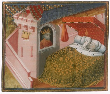 Lancelot tricked in Sleeping with Daughter of Norgalles.