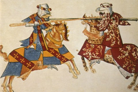 Two Jousting Knights.