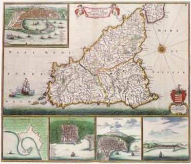 Map of Sicily.