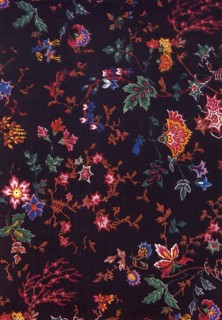 Colorful Floral repeat on black.