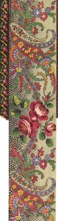 Floral Paisley Border Pattern.