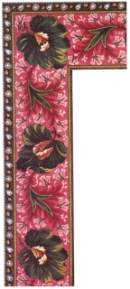 Green Leaf on Pink Background Pattern.