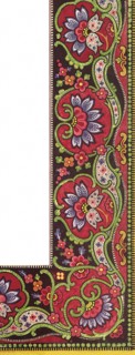 Paisley Floral Border Pattern.