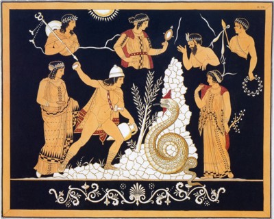 Etruscan Vase painting.