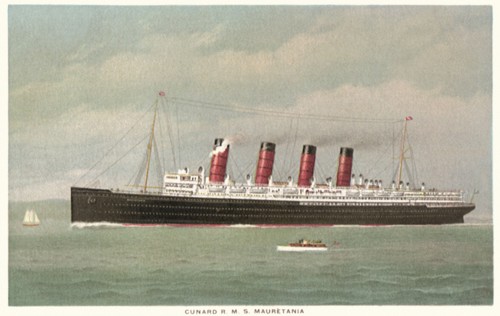 Cunard R.M.S. Mauretania.