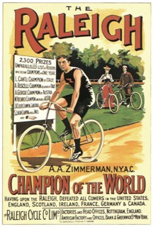 Man on Racing Bicycle.
