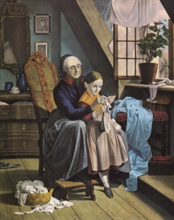 The Knitting Lesson.