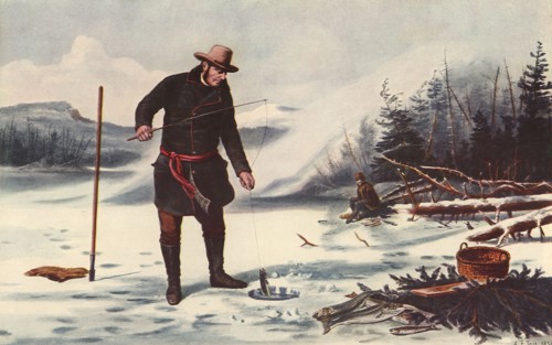 Trout Fishing ''On Chateaugay Lake.