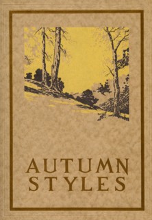 Ad with Border of Fall Trees on a Hill in Autumn.