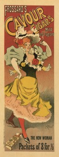 Woman Dancer in Yellow Dress with Cigar.