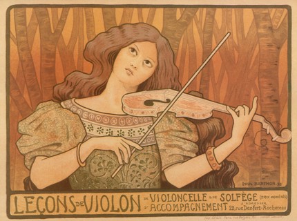 Girl Playing Violin.