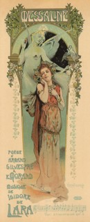 Opera Poster with Woman with Floral Wreath.