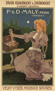 Woman Enthralled with a box of Jewelry.