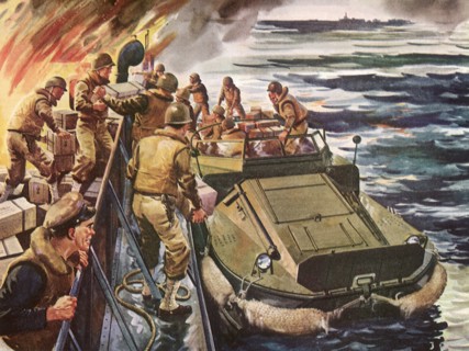 GMC Duck rescuing Ammo from burning LCT.
