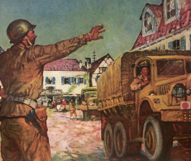G.I. directing Supply Truck.