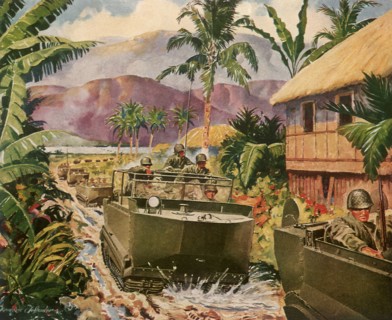 Studebaker Weasels on Pacific Island.