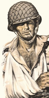 Grim Marine with Arm in Sling.