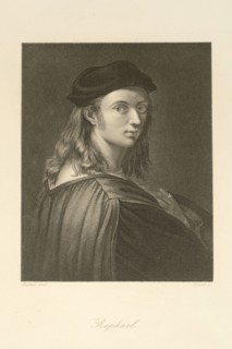 Pound. 18th Century Engraving. Raphael. Urbino. Marche. Italy