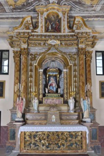 High Altar. Church of Saints Nicolò and Martino. Lapedona. Marche. Italy