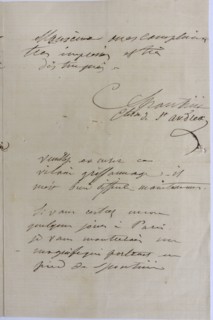 Document with Autograph Signature of Celeste Erard (wife of Gaspare Spontini). House Museum Gaspare Spontini. Maiolati Spontini. Marche. Italy