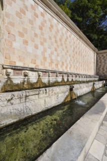 Fountain of the 99 Spouts. L'Aquila. Abruzzo. Italy