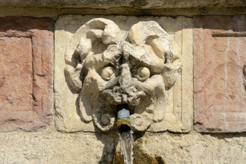 Fountain of the 99 Spouts. L'Aquila. Abruzzo. Italy