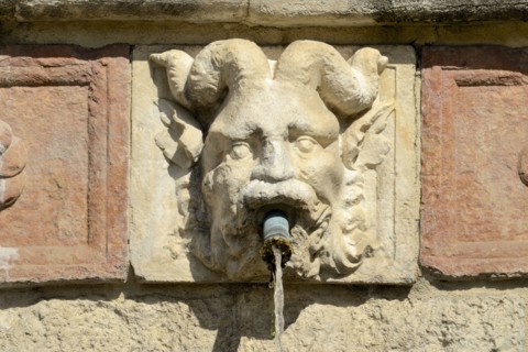 Fountain of the 99 Spouts. L'Aquila. Abruzzo. Italy
