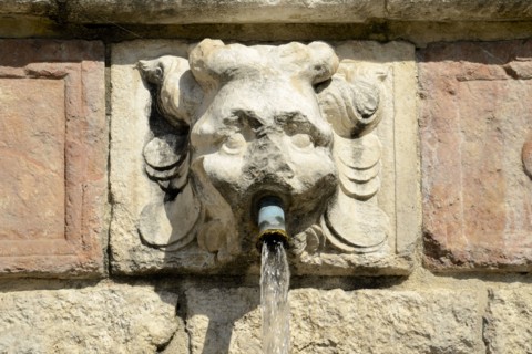Fountain of the 99 Spouts. L'Aquila. Abruzzo. Italy