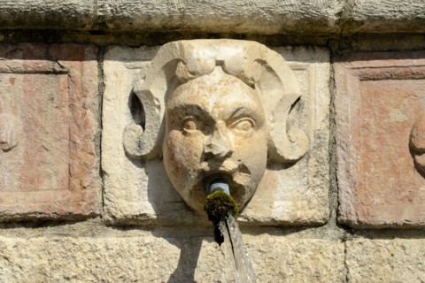 Fountain of the 99 Spouts. L'Aquila. Abruzzo. Italy