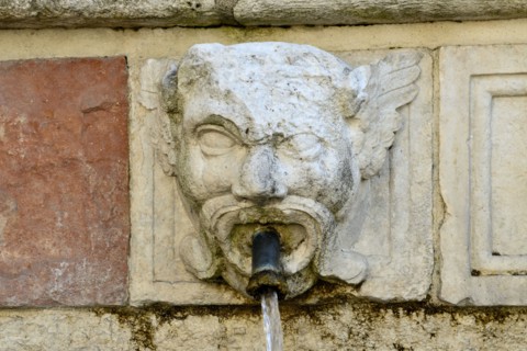 Fountain of the 99 Spouts. L'Aquila. Abruzzo. Italy