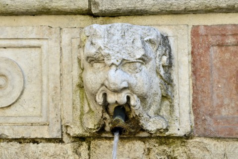 Fountain of the 99 Spouts. L'Aquila. Abruzzo. Italy