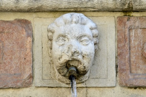Fountain of the 99 Spouts. L'Aquila. Abruzzo. Italy