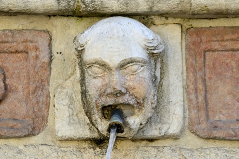 Fountain of the 99 Spouts. L'Aquila. Abruzzo. Italy