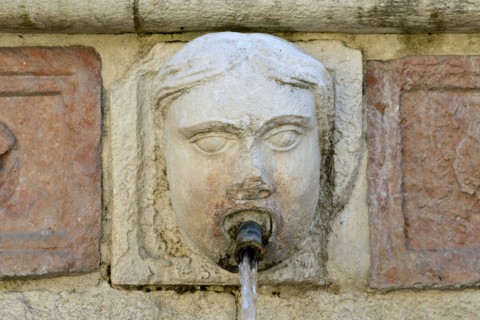 Fountain of the 99 Spouts. L'Aquila. Abruzzo. Italy