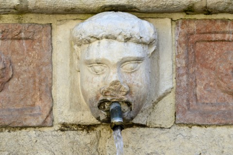 Fountain of the 99 Spouts. L'Aquila. Abruzzo. Italy