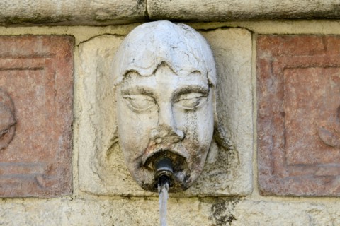 Fountain of the 99 Spouts. L'Aquila. Abruzzo. Italy