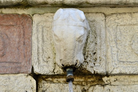 Fountain of the 99 Spouts. L'Aquila. Abruzzo. Italy