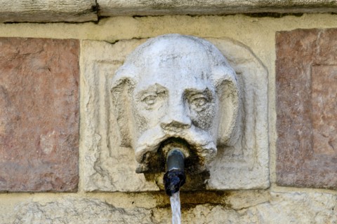 Fountain of the 99 Spouts. L'Aquila. Abruzzo. Italy