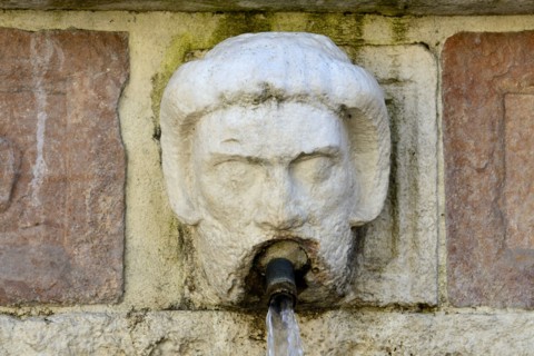 Fountain of the 99 Spouts. L'Aquila. Abruzzo. Italy